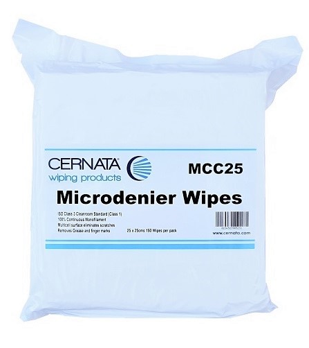 CERNATA� Microdenier Wipes Class 1 Cleanroom 25x25cms